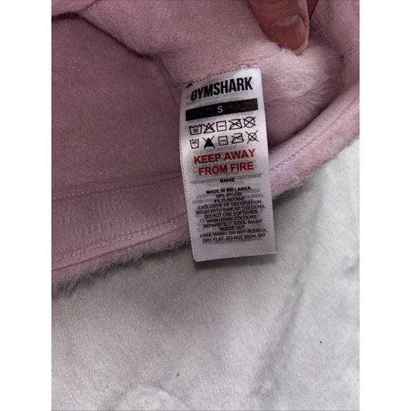 Gymshark Whitney Simmons Pink Fuzzy Crop Top Bralette Women's Small NWOT - Picture 9 of 13